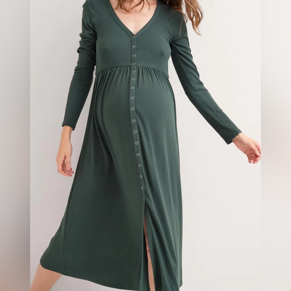 HATCH Softest Rib Nursing Dress Size 0 in Pine